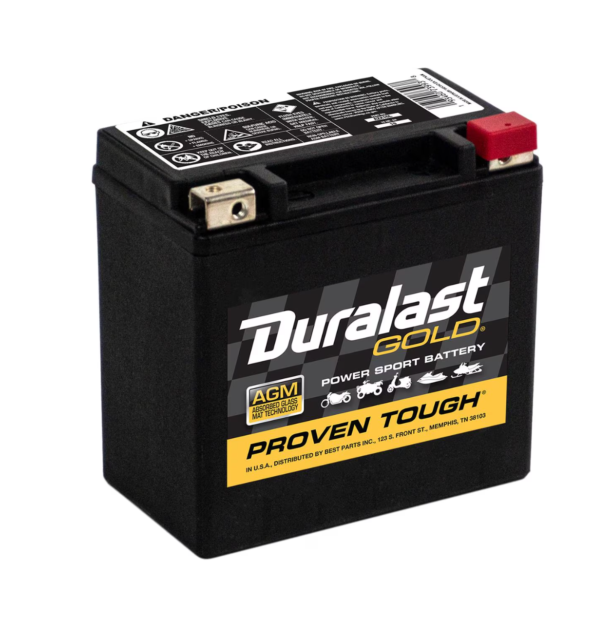 Duralast Gold AGM Battery / Group Size Powersport AZX16L